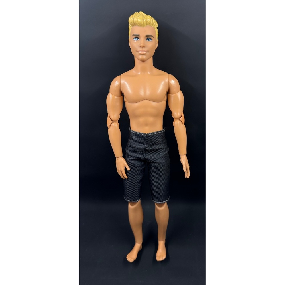 Mattel Ken Doll Male 12" Blonde Fully Articulated Muscular Body 2019 GWX93